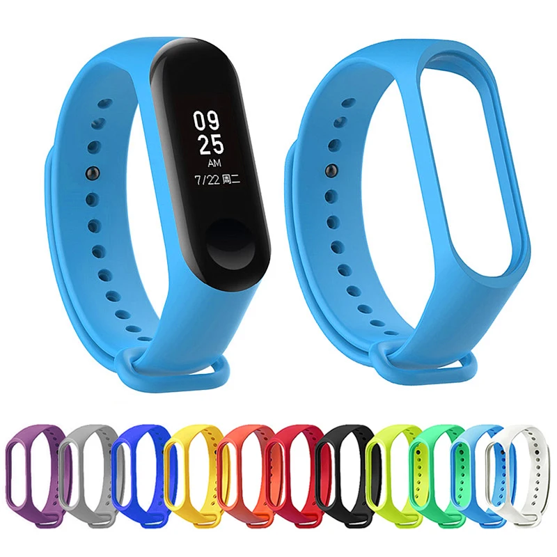 Ремешок силиконовый для Xiaomi Mi Band 3 прочный браслет 4 5 6 аксессуары наручных часов |