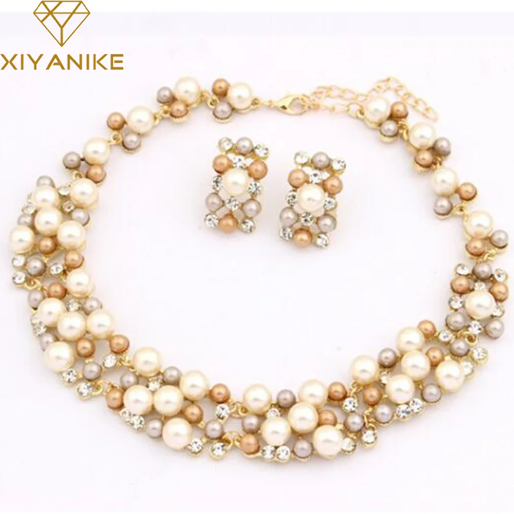 New Fashion Jewelry Set Necklace Statement Stud Earrings Women imitation pearl Jewelry Set For Women Wedding Jewelry N383
New Fashion Jewelry Set Necklace Statement Stud Earrings Women imitation pearl Jewelry Set For Women Wedding Jewelry N383