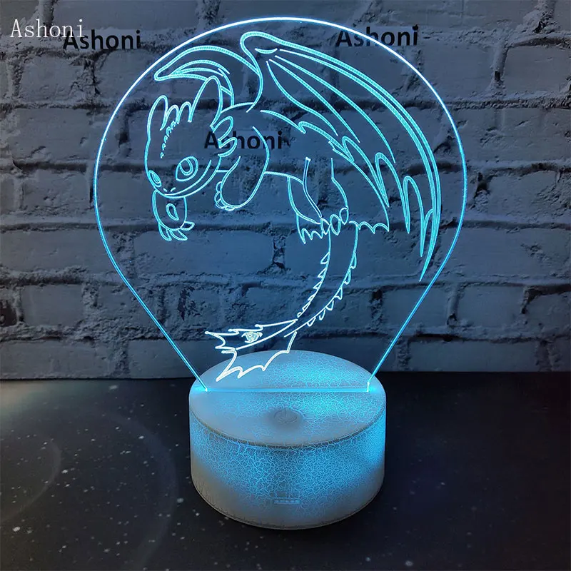 Ashoni How To Train Your Dragon 3D LED Table Lamp Touch Colorful 7 Color Change Acrylic Night Light Kids Gifts Toy
Ashoni How To Train Your Dragon 3D LED Table Lamp Touch Colorful 7 Color Change Acrylic Night Light Kids Gifts Toy