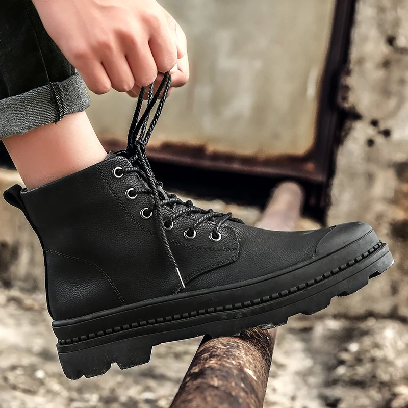 2019 autumn winter men's boots genuine leather shoes male black army boot work safety shoe man waterproof military boots for men
2019 autumn winter men's boots genuine leather shoes male black army boot work safety shoe man waterproof military boots for men