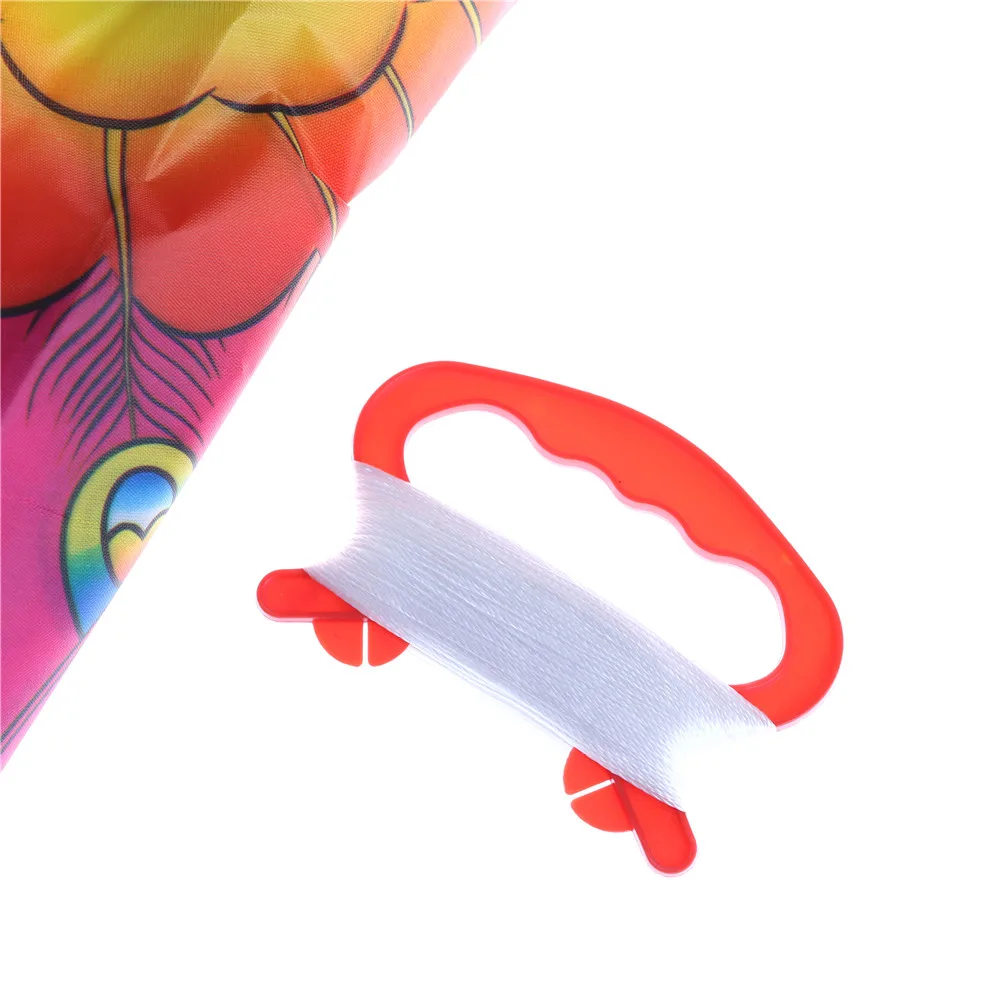 Nylon Rainbow Butterfly Kite Outdoor Foldable Children's Stunt Surf With 50M Control Bar And Line Random 90*55cm | Игрушки и хобби