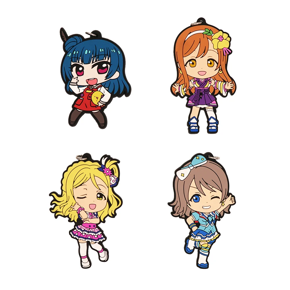 Love Live Lovelive Sunshine Aqours аниме Tsushima Yoshiko Kunikida Hanamaru Watanabe You резиновый брелок для охара