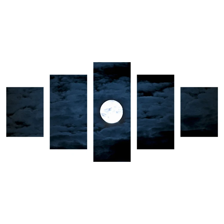 5PCS Home Decor Canvas Wall Art Decor Painting MOON AT NIGHT Wall Picture Canvas Art Print from Photo on Canvas for the Home
5PCS Home Decor Canvas Wall Art Decor Painting MOON AT NIGHT Wall Picture Canvas Art Print from Photo on Canvas for the Home