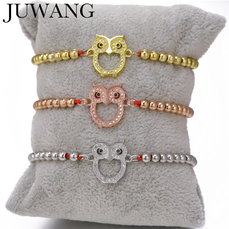 Gold Silver Color Owl Charm Bracelets Zircon Copper Bead Chain Handmade For Women Femme Bracelet & Bangle Jewelry Gifts
Gold Silver Color Owl Charm Bracelets Zircon Copper Bead Chain Handmade For Women Femme Bracelet & Bangle Jewelry Gifts