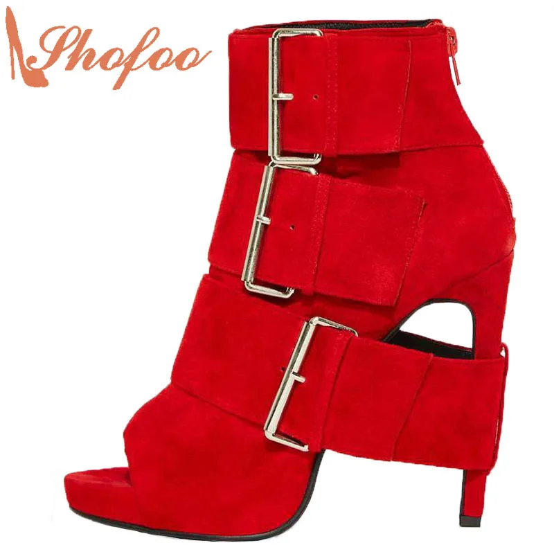 2021 Fashion Women Red Upper Black Bottom High Heels Peep Toe Solid Ankle Boots Dress&Party&Evening Shoes Size 4-16 Shofoo
2021 Fashion Women Red Upper Black Bottom High Heels Peep Toe Solid Ankle Boots Dress&Party&Evening Shoes Size 4-16 Shofoo