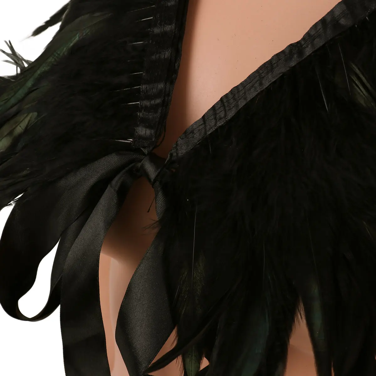 Women Victorian Natural Feather Cape Shawl Lace Choker Neck Wrap Gothic Collar with Ribbon Ties Shawl Double Sided Feather Cape
Women Victorian Natural Feather Cape Shawl Lace Choker Neck Wrap Gothic Collar with Ribbon Ties Shawl Double Sided Feather Cape