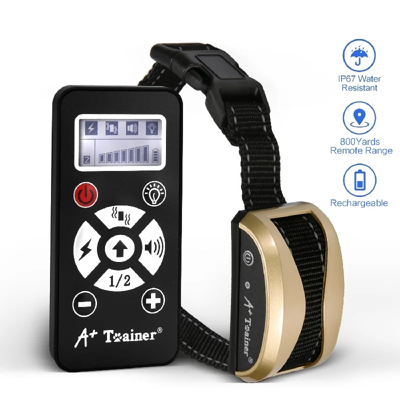 800M Remote Control Dog Training Collar Pet Training Collar Dog Trainer Waterproof Rechargeable Electric Shock For Two Dogs
800M Remote Control Dog Training Collar Pet Training Collar Dog Trainer Waterproof Rechargeable Electric Shock For Two Dogs