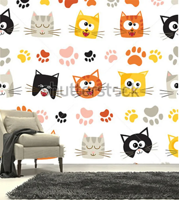 The custom 3D murals,cute cartoon cats papel de parede,living room sofa TV wall bedroom wall paper
The custom 3D murals,cute cartoon cats papel de parede,living room sofa TV wall bedroom wall paper