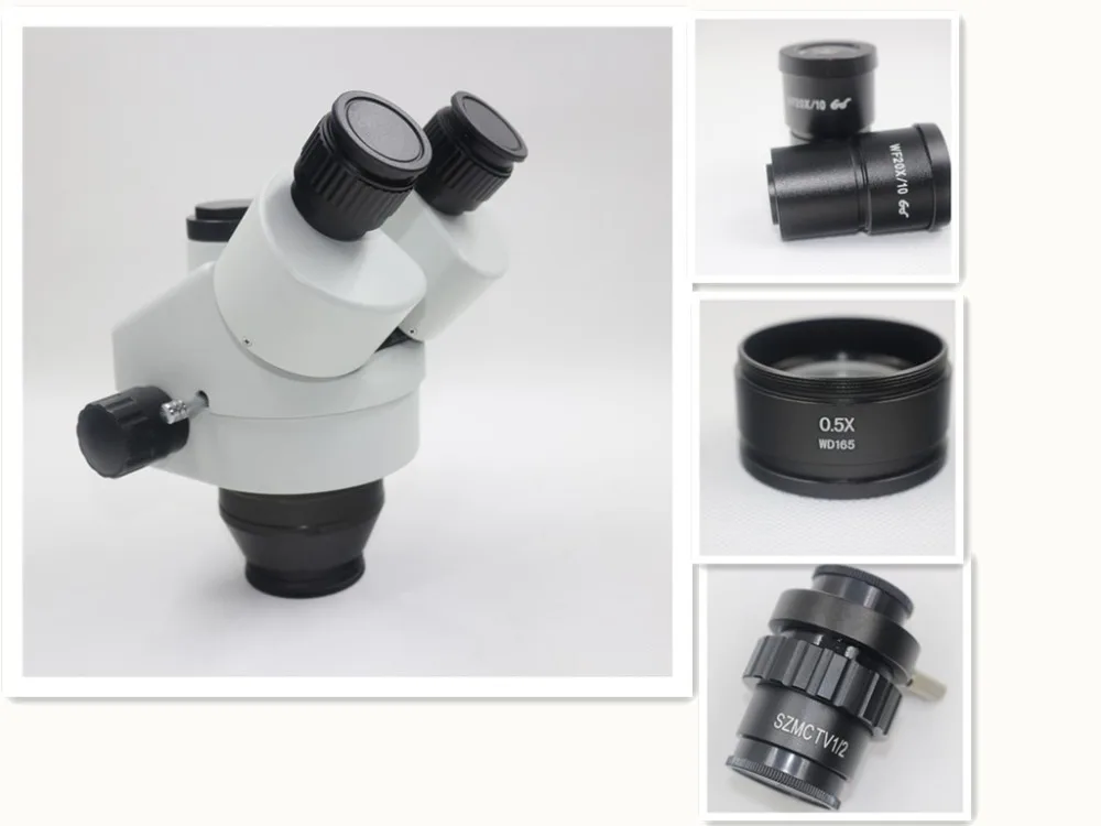 SZM7045 7X-90X Trinocular Stereo Zoom Microscope Head with 20X Eyepeices 1/2 CTV Adapter 0.5X Auxiliary Objective
SZM7045 7X-90X Trinocular Stereo Zoom Microscope Head with 20X Eyepeices 1/2 CTV Adapter 0.5X Auxiliary Objective