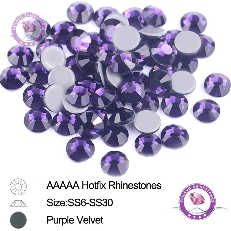AAA Top quality All Size Purple Velvet Crystal Stones Hot Fix Rhinestones Sewing Clothes Flatback Strass Glass Garment Accessory
AAA Top quality All Size Purple Velvet Crystal Stones Hot Fix Rhinestones Sewing Clothes Flatback Strass Glass Garment Accessory