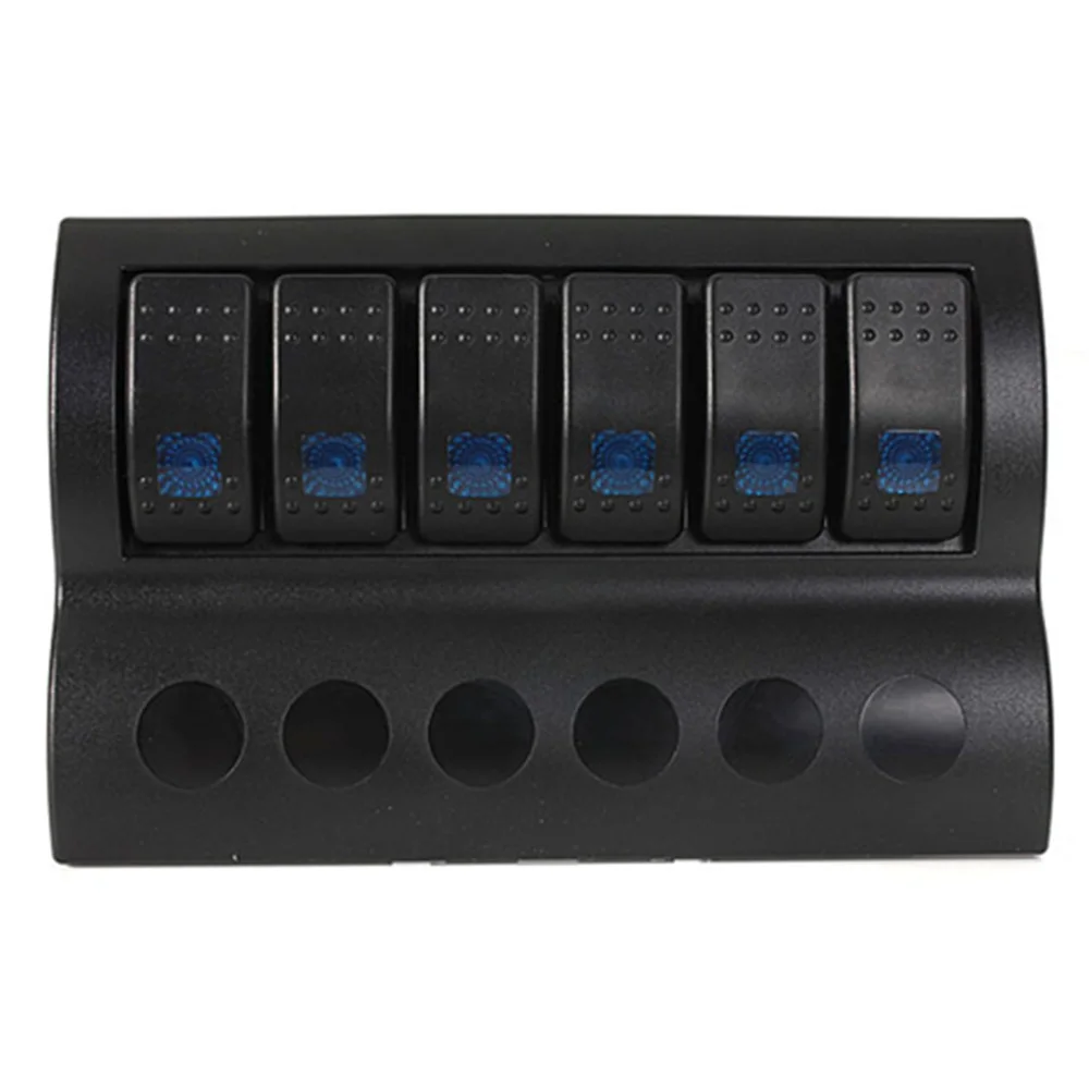 6 Gang Car Marine Caravan Rocker Switch Panel With blue LED Indicator Circuit Breaker Overload Protected 12v 24v Rocker switch
6 Gang Car Marine Caravan Rocker Switch Panel With blue LED Indicator Circuit Breaker Overload Protected 12v 24v Rocker switch