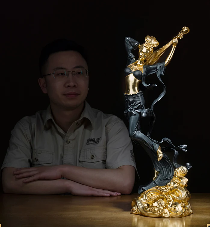 50cm large 24K gold-plating Global Limited Edition Original Japan Dunhuang Geisha brass Sculpture Asia business art TOP Ornament
50cm large 24K gold-plating Global Limited Edition Original Japan Dunhuang Geisha brass Sculpture Asia business art TOP Ornament