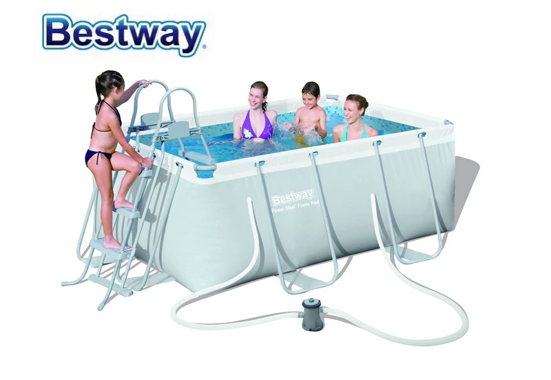 Нет в наличии! 56409 Bestway 287*201*100 см Мощный Стальной прямоугольный каркас для