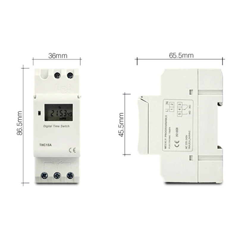 THC15A Digital Timer Switch Relay Control LCD DIN Programmable QJS Shop
THC15A Digital Timer Switch Relay Control LCD DIN Programmable QJS Shop