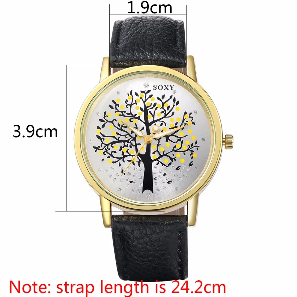 Soxy Men Women Tree Design Quartz Watches Leather Band Watch Fashion Clock Mens Fashion Brand Watch Unisex Relogio Feminino
Soxy Men Women Tree Design Quartz Watches Leather Band Watch Fashion Clock Mens Fashion Brand Watch Unisex Relogio Feminino