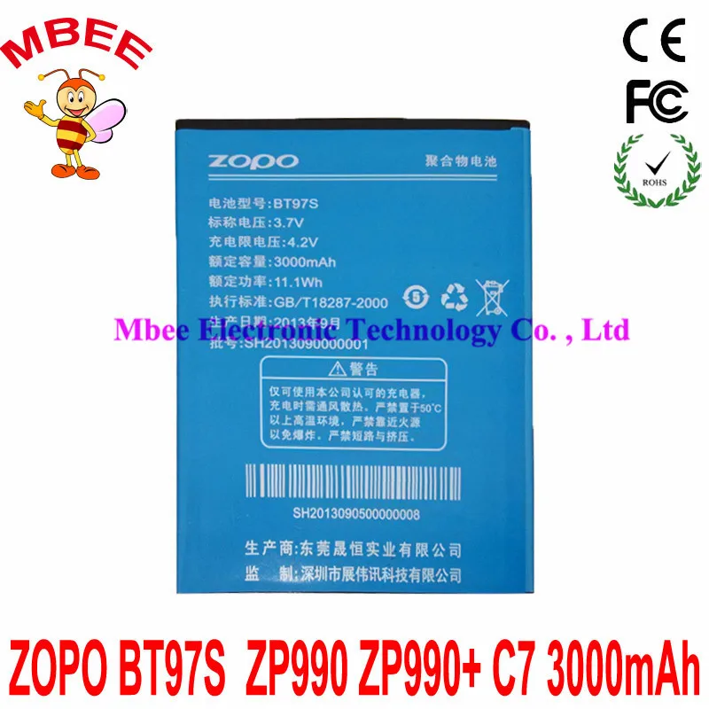 Original BT97S Battery for ZOPO C7 ZP990 ZP990+ Mobile Phone Batterie Bateria Batterij Accumulator AKKU PIL
Original BT97S Battery for ZOPO C7 ZP990 ZP990+ Mobile Phone Batterie Bateria Batterij Accumulator AKKU PIL