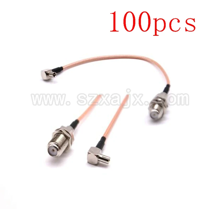 

Wholesale 100pcs RF cable F to TS9 connector F female to TS9 right angle RG316 Pigtail cable 15cm Free shipping by DHL or EMS
