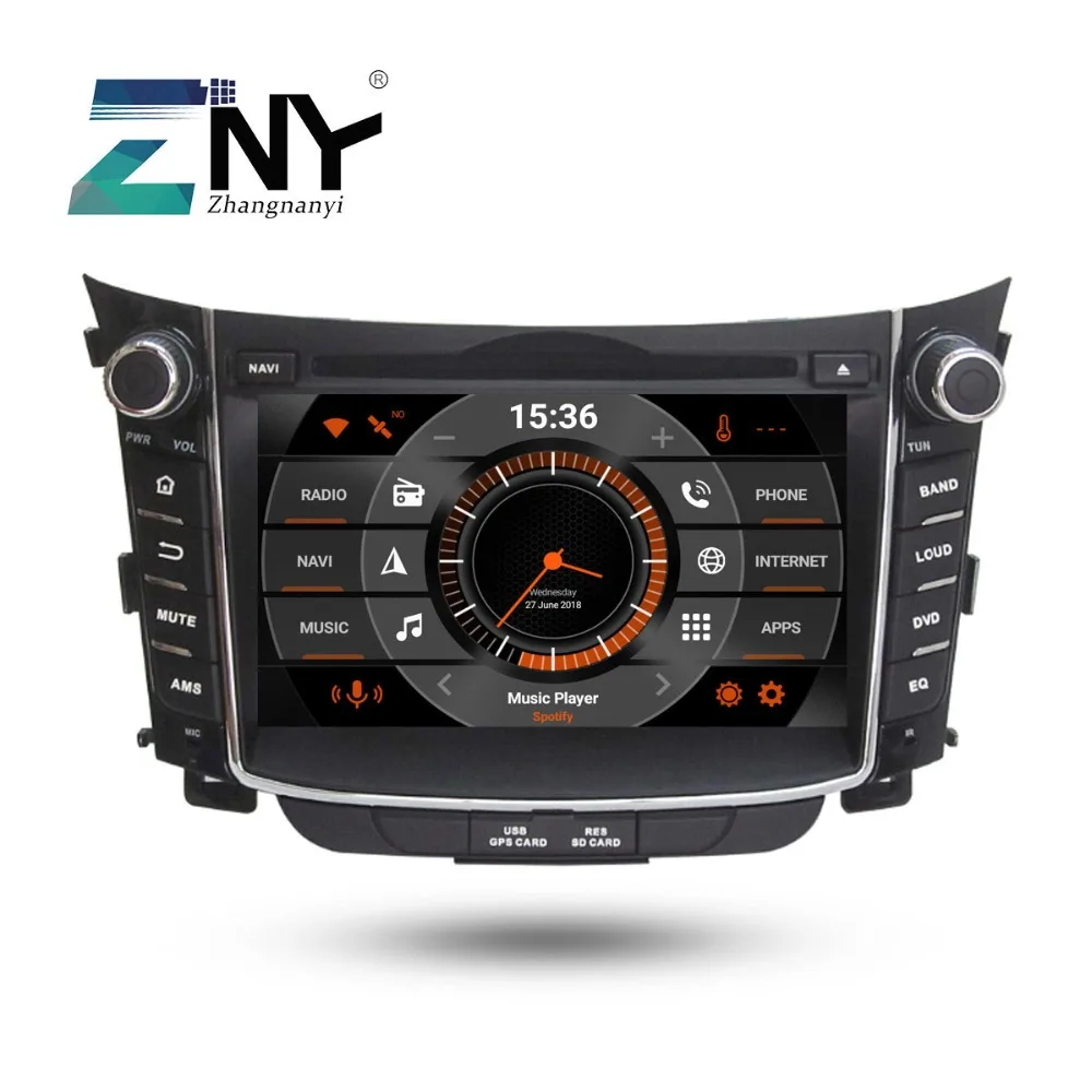 7 "HD Android 9 0 автомобильный стерео gps для hyundai I30 Elantra GT 2012 + DVD Радио FM BT навигация с DSP