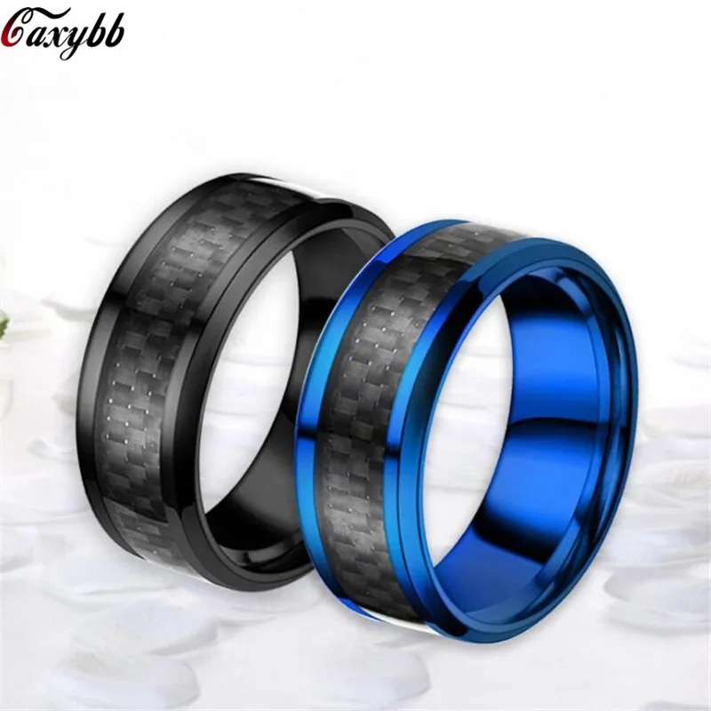 tainless Steel Rings Black Carbon Fiber Inlaid Engagement Wedding Men's Rings Fashion Jewelry 8mm Wide
tainless Steel Rings Black Carbon Fiber Inlaid Engagement Wedding Men's Rings Fashion Jewelry 8mm Wide