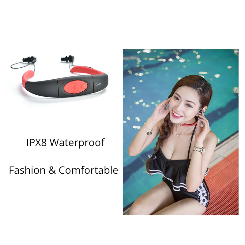ISKAS Mp3 водонепроницаемый плавательный Спорт Дайвинг IPX8 WMA MP3 плеер 4 ГБ/8 ГБ хорошая