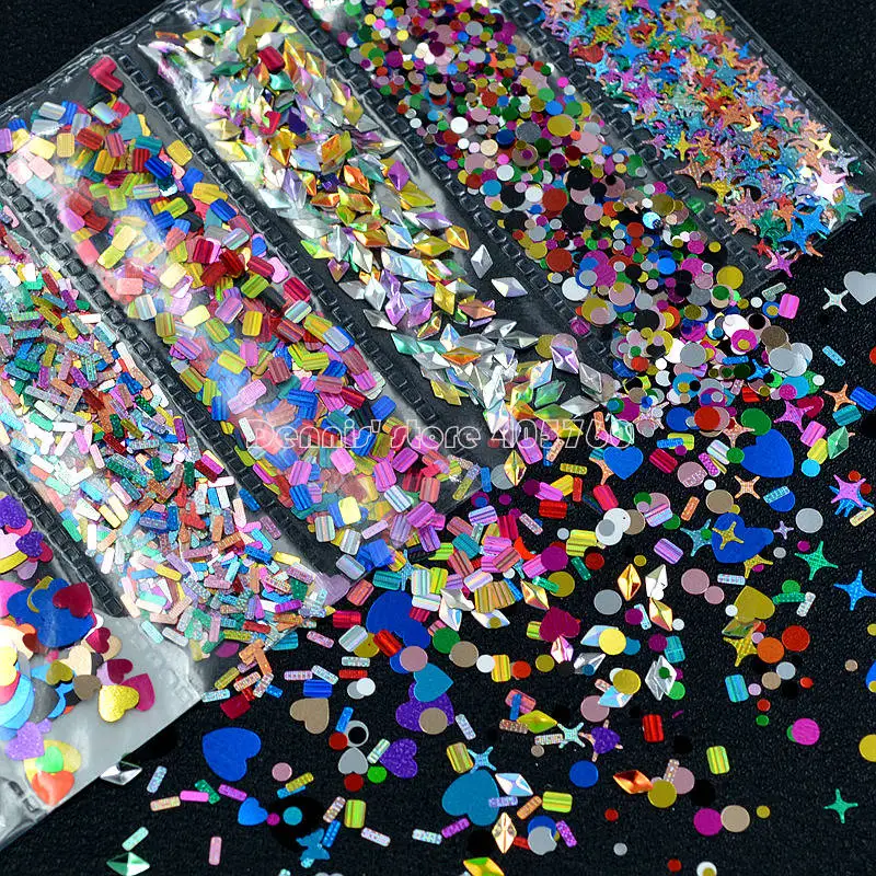 1 Pack Mix 6 Shapes Multi-colored Star Light Heart Rhombus Diamond Rectangle Stripe Sequins Nail Art Slice Sticker Decoration G5
1 Pack Mix 6 Shapes Multi-colored Star Light Heart Rhombus Diamond Rectangle Stripe Sequins Nail Art Slice Sticker Decoration G5