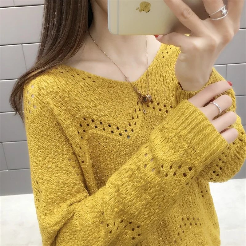 2019 New spring style V-neck hollow and bright silk knitted sweater pullover 42-3836 (No. 1 row in Dongfang)
2019 New spring style V-neck hollow and bright silk knitted sweater pullover 42-3836 (No. 1 row in Dongfang)