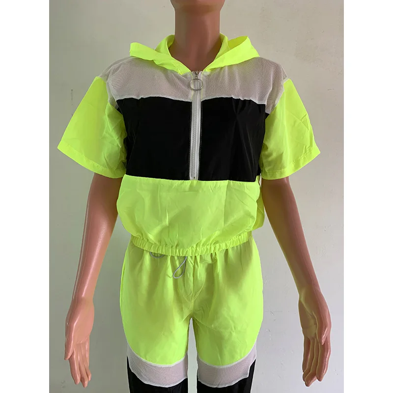 Echoine Plus Size Sheer Mesh Two Piece Set Color Patchwork Hooded Crops Tops + Long Pants Zipper Sportwear Women Tracksuit Out
Echoine Plus Size Sheer Mesh Two Piece Set Color Patchwork Hooded Crops Tops + Long Pants Zipper Sportwear Women Tracksuit Out