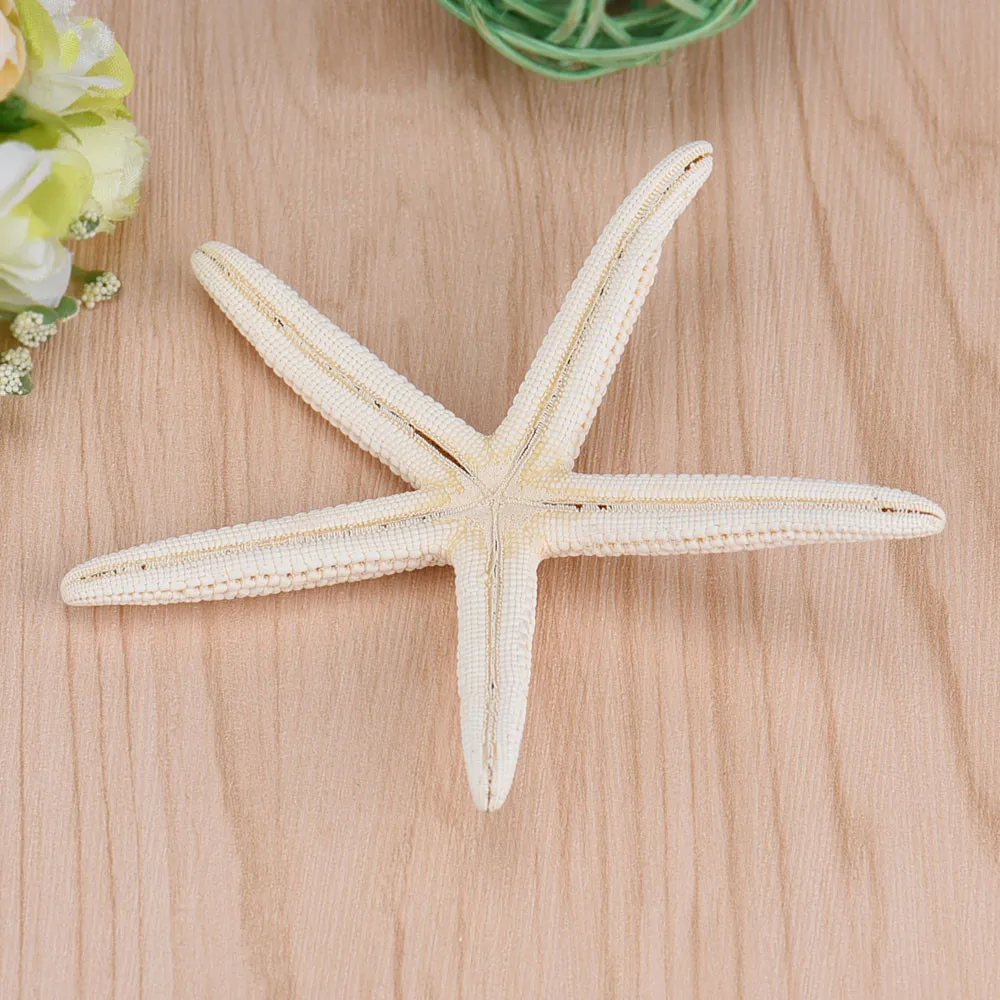 Белая Морская звезда 10-12 см белый натуральный палец свадебный Декор Морской рыбы