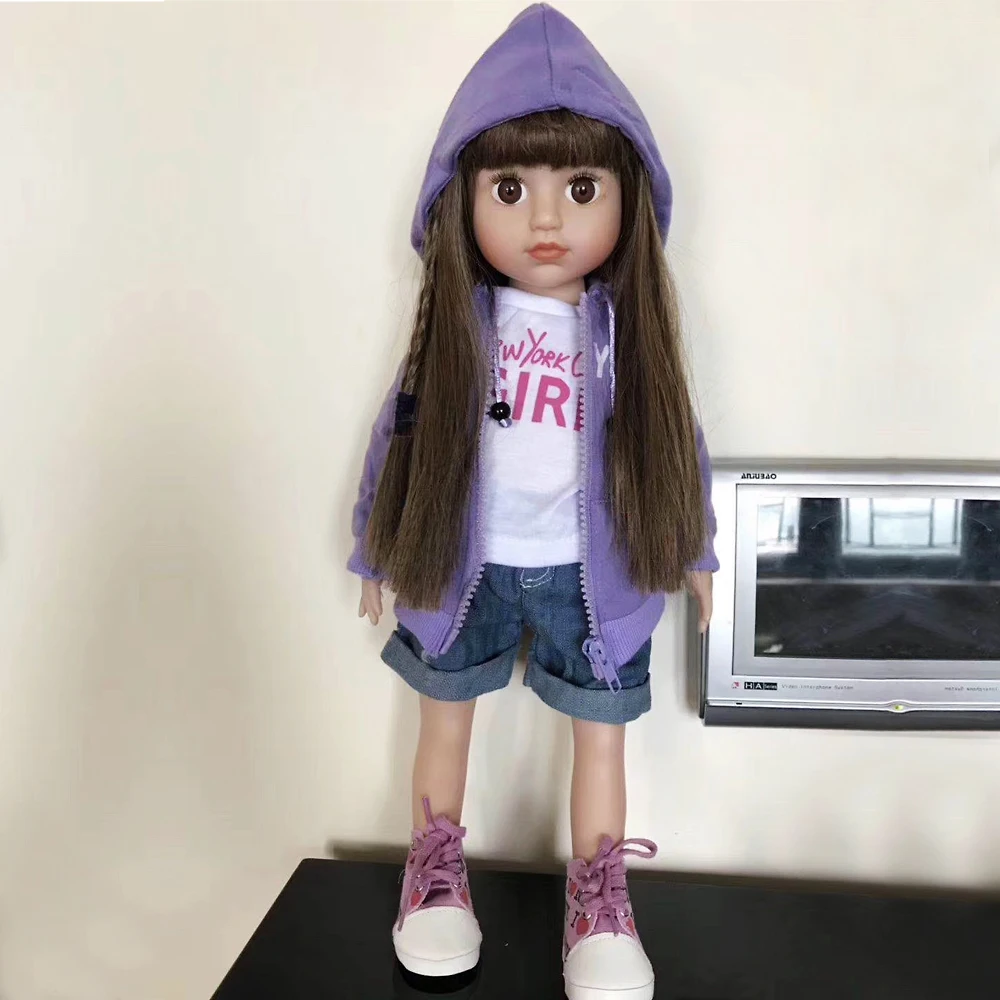 Sudoll 18inches American Doll Girl Full Vinyl beautiful dolls education toy for children standing long hair reborn
Sudoll 18inches American Doll Girl Full Vinyl beautiful dolls education toy for children standing long hair reborn
