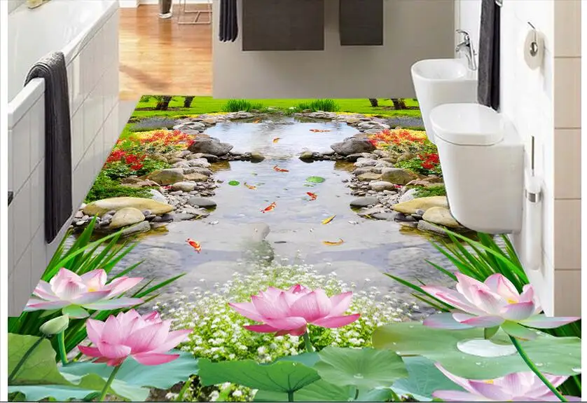 Custom photo 3d flooring mural self - adhesion wall sticker 3 d stream flowing water lotu carp painting 3d room murals wallpaper
Custom photo 3d flooring mural self - adhesion wall sticker 3 d stream flowing water lotu carp painting 3d room murals wallpaper