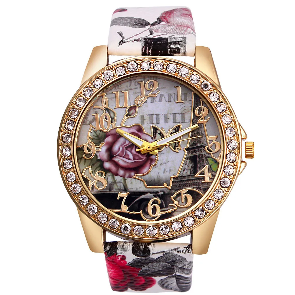 #5001Rose Pattern Leather Band Analog Quartz Vogue Wrist Watches reloj mujer New Arrival Freeshipping Hot Sales
#5001Rose Pattern Leather Band Analog Quartz Vogue Wrist Watches reloj mujer New Arrival Freeshipping Hot Sales