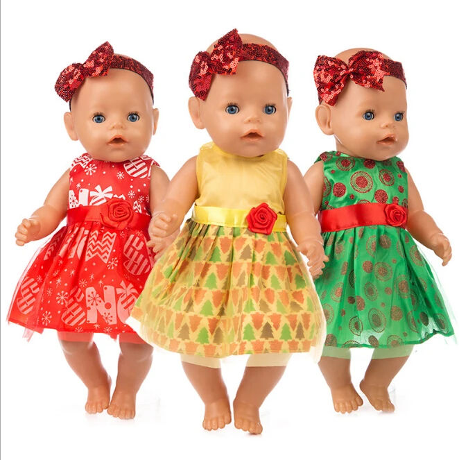 Baby New Born Fit 17 inch 43cm Doll Clothes Accessories Dress+Hairbrand Suit For Baby Birthday Gift
Baby New Born Fit 17 inch 43cm Doll Clothes Accessories Dress+Hairbrand Suit For Baby Birthday Gift