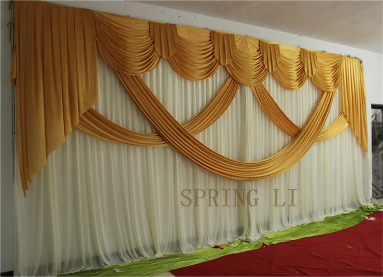 2015 NEW Designed Wedding Party Backdrops curtain with luxurious Gold Swag Darped for Wedding Decorations 3m*6m
2015 NEW Designed Wedding Party Backdrops curtain with luxurious Gold Swag Darped for Wedding Decorations 3m*6m