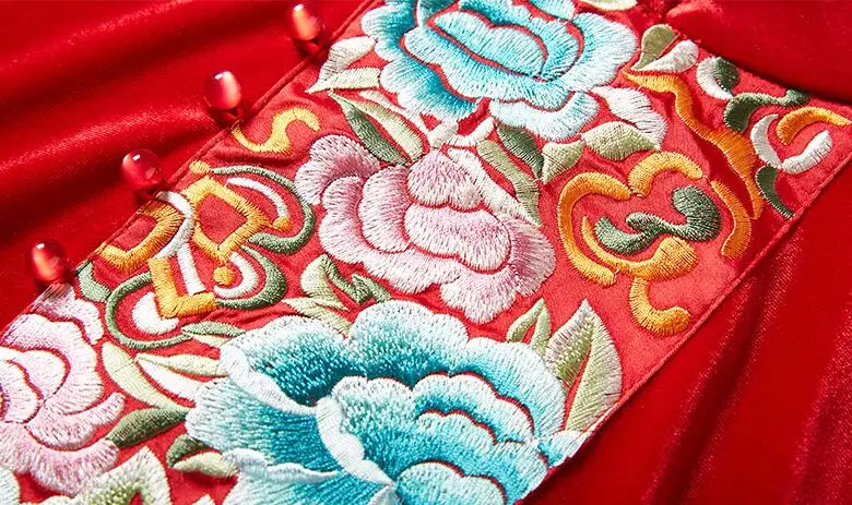 Cheongsam Dress Women Autumn Elegant Embroidery Velvet Dress Stand Collar 3/4 Sleeve Chinese Style Mid-Calf Vintage Dress S-XXL
Cheongsam Dress Women Autumn Elegant Embroidery Velvet Dress Stand Collar 3/4 Sleeve Chinese Style Mid-Calf Vintage Dress S-XXL