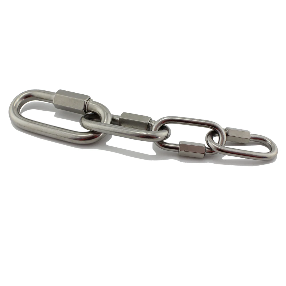 SS304/316 Chain Quick Link Marine Oval Thread Carabiner Chain Connector Keychain Buckle Locking Carabiner 7mm 8mm 9mm 10mm
SS304/316 Chain Quick Link Marine Oval Thread Carabiner Chain Connector Keychain Buckle Locking Carabiner 7mm 8mm 9mm 10mm
