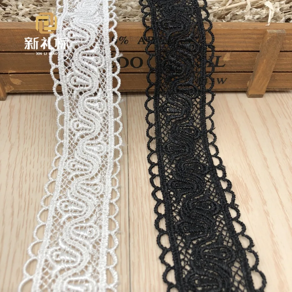 15Yards White Embroidery Lace Trim Chemical Cord lace Scalloped Flower Appliqued Border Black Sewing Trims 4cm Wide
15Yards White Embroidery Lace Trim Chemical Cord lace Scalloped Flower Appliqued Border Black Sewing Trims 4cm Wide