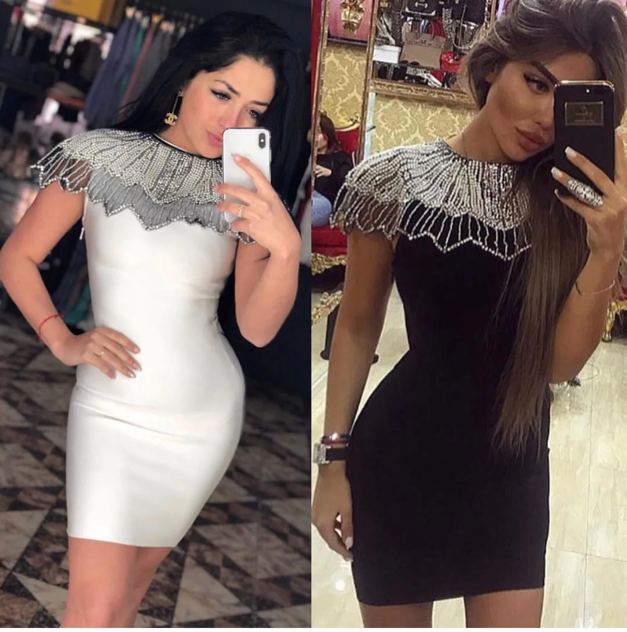 KLEEZY New Fashion Crystal Ruffles Sleeveless Elegant O-Neck Sexy Party Above Knee Mini Sheath Dress 8097
KLEEZY New Fashion Crystal Ruffles Sleeveless Elegant O-Neck Sexy Party Above Knee Mini Sheath Dress 8097