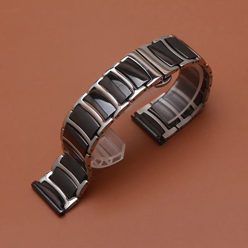 Polished Watch Band Strap Black Ceramic With silver Stainless steel Solid Link 20mm 22mm For Samsung Galaxy Smart Watchband hot
Polished Watch Band Strap Black Ceramic With silver Stainless steel Solid Link 20mm 22mm For Samsung Galaxy Smart Watchband hot