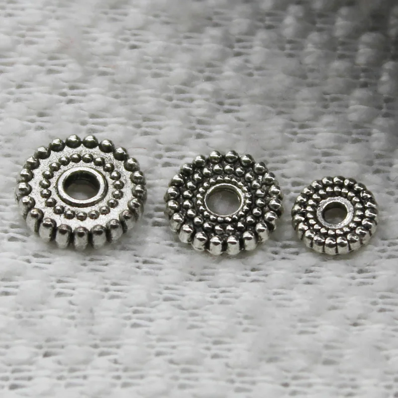 6/8/10/12mm Tibetan Silver Metal Alloy Spacer Beads For Needlework Tone Circle Round Wheel Alloy Beads Charms For Jewelry Making
6/8/10/12mm Tibetan Silver Metal Alloy Spacer Beads For Needlework Tone Circle Round Wheel Alloy Beads Charms For Jewelry Making