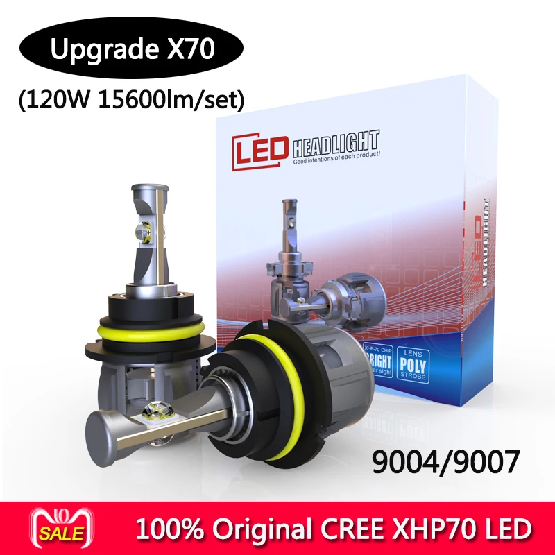 2 Pcs 12V 24V CR-EE X70 Car Headlights H4 LED H7 H11 H13 HB3 HB4 9004 9005 9006 9007 120W 15600LM Auto Headlamp 6000K Light Bulb
2 Pcs 12V 24V CR-EE X70 Car Headlights H4 LED H7 H11 H13 HB3 HB4 9004 9005 9006 9007 120W 15600LM Auto Headlamp 6000K Light Bulb