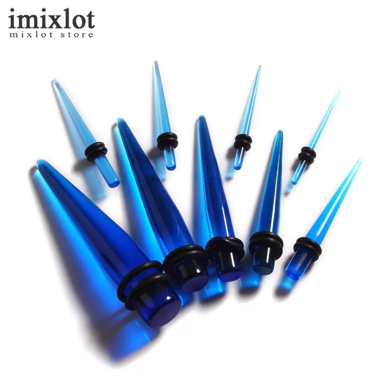 Imixlot 18 шт./лот панк Акриловый расширитель для уха в форме конуса и удлинитель