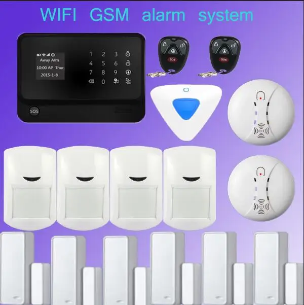 Охранная сигнализация G90B plus 433 МГц многоязычная Wi-Fi GSM с детектором дыма |