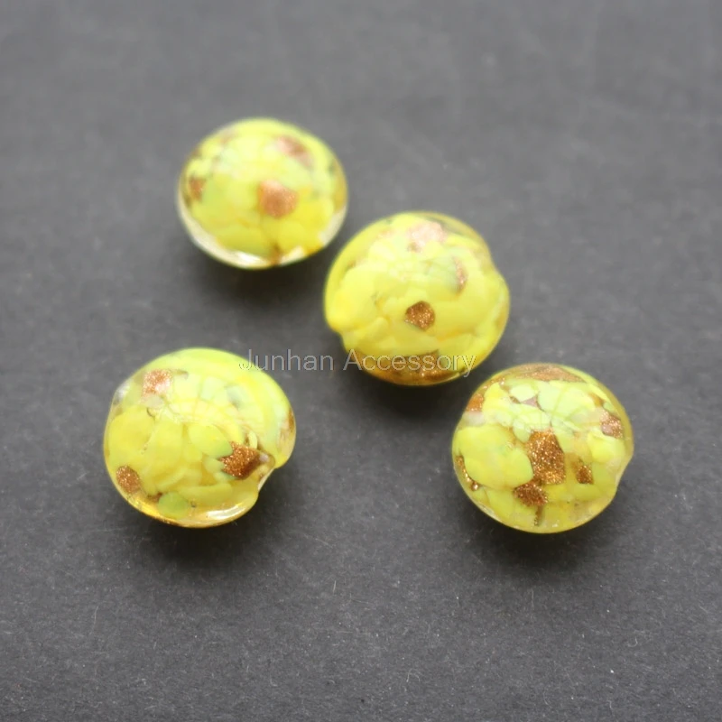 10pcs/Lot 14mm*10mm Lampwork Glass Beads Round Flat Fashion Beads Yellow color for jewelry making
10pcs/Lot 14mm*10mm Lampwork Glass Beads Round Flat Fashion Beads Yellow color for jewelry making