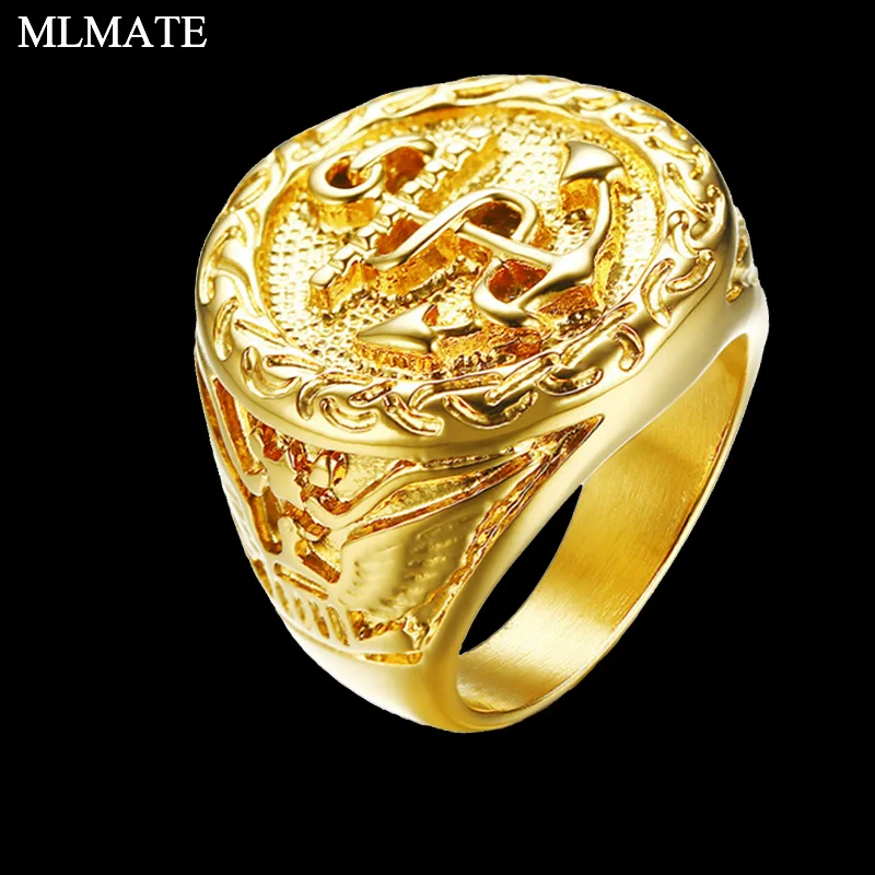 Dropshipping Punk Vintage Cool Men Gold Colour 316L Stainless Steel Iron Chains Anchor Ring
Dropshipping Punk Vintage Cool Men Gold Colour 316L Stainless Steel Iron Chains Anchor Ring