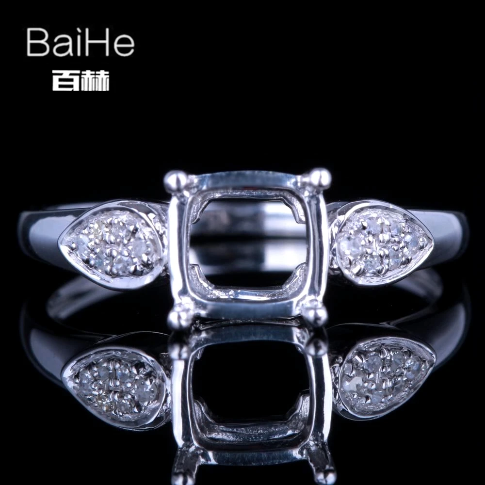 BAIHE Solid 14K White Gold Certified Cushion Wedding Women Cute/Romantic Fine Jewelry Elegant unique Semi Mount Gift Ring
BAIHE Solid 14K White Gold Certified Cushion Wedding Women Cute/Romantic Fine Jewelry Elegant unique Semi Mount Gift Ring