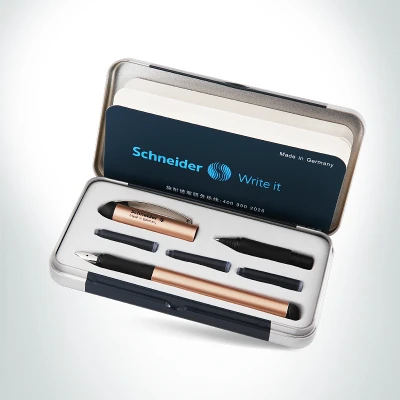 Germany Schneider Fountain Pen 0.5mm Two-way Signing Pen Gel Pen Students Office Ink Pen BK600 Gift Box 3 Colors Optional
Germany Schneider Fountain Pen 0.5mm Two-way Signing Pen Gel Pen Students Office Ink Pen BK600 Gift Box 3 Colors Optional