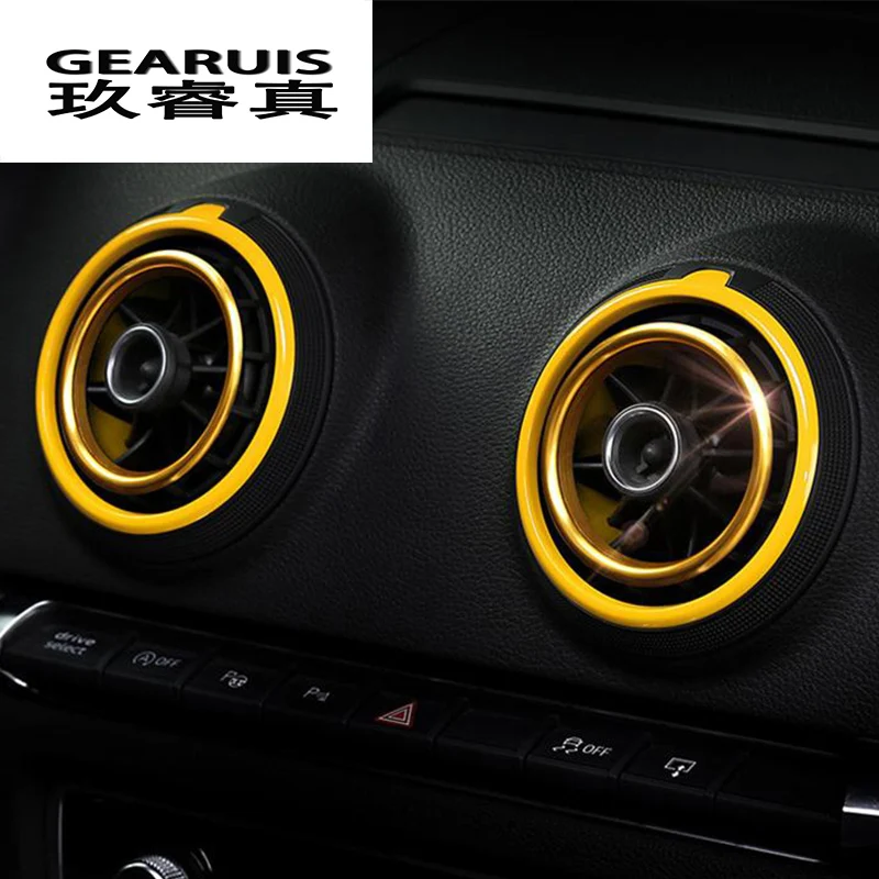 Car Styling aluminum alloy air outlet plug Instruments Air outlet cover stickers decoration ring For AUDI A3 S3 Auto Accessories
Car Styling aluminum alloy air outlet plug Instruments Air outlet cover stickers decoration ring For AUDI A3 S3 Auto Accessories