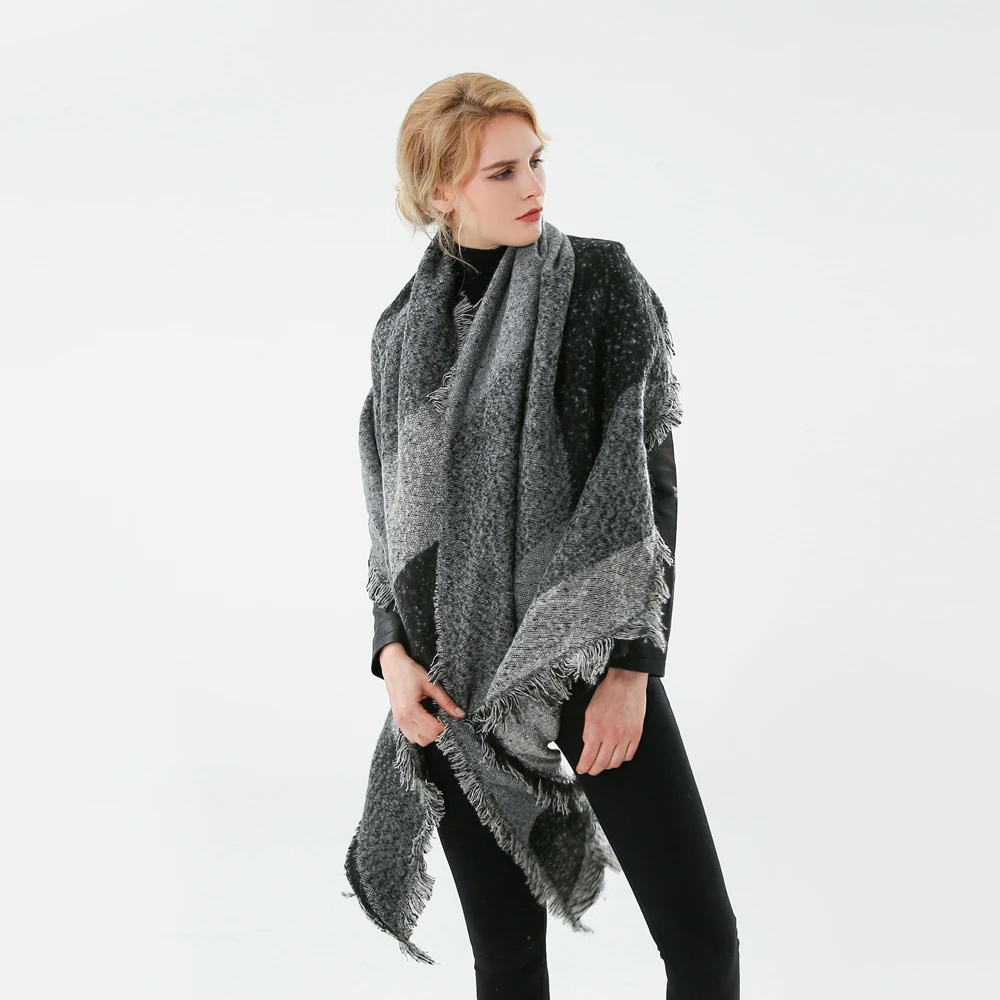 Winfox Fashion Striped Checked Grey Scarf Cashmere Women Pashmina Shawl Warm Winter Female Fringe Blanket Cape Scarves Stoles
Winfox Fashion Striped Checked Grey Scarf Cashmere Women Pashmina Shawl Warm Winter Female Fringe Blanket Cape Scarves Stoles