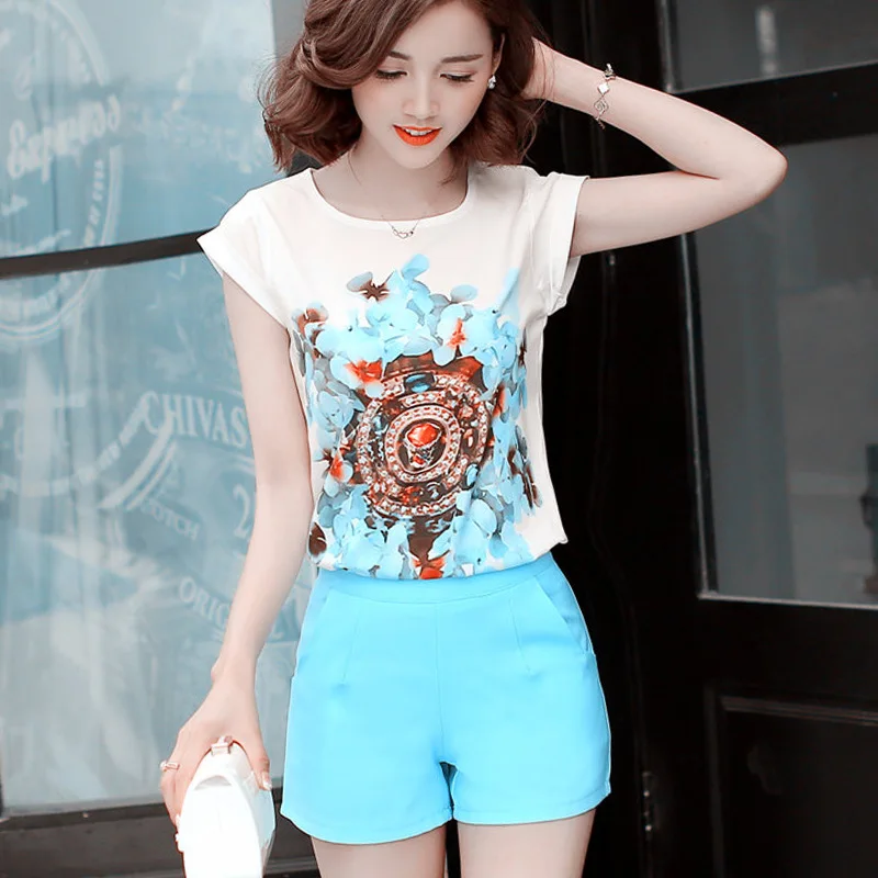 New Womens Summer Colorful Floral Printed T-Shirt Conjunto Feminino Chiffon Skirts Female Casual Streetwear Two Piece Set
New Womens Summer Colorful Floral Printed T-Shirt Conjunto Feminino Chiffon Skirts Female Casual Streetwear Two Piece Set