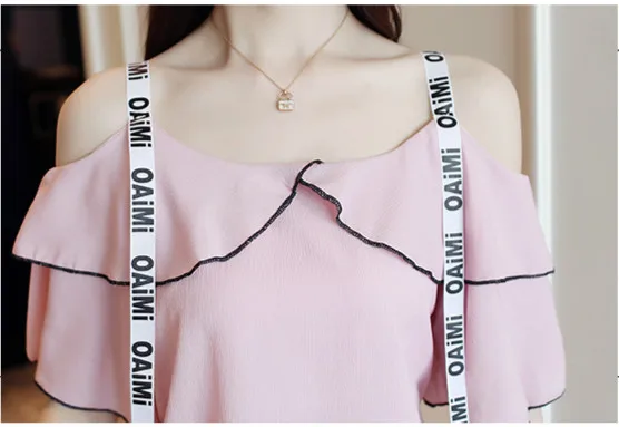 new summer sexy slash neck chiffon women blouse shirt fashion 2018 short sleeve women tops blusas sweet women's clothing D846 30
new summer sexy slash neck chiffon women blouse shirt fashion 2018 short sleeve women tops blusas sweet women's clothing D846 30